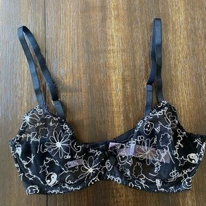 Sexy See Through Balconette Bra